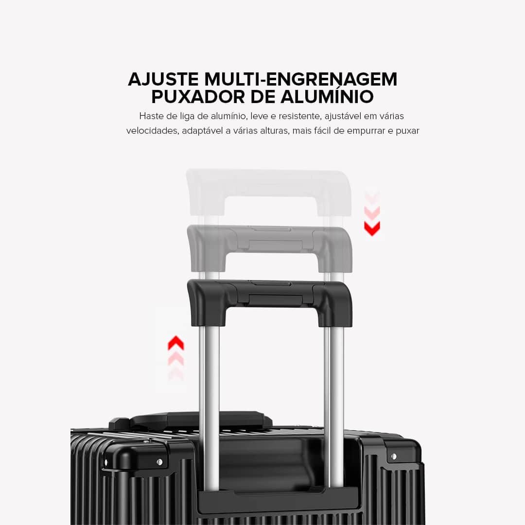 Mala de Viagem Baú Grande 32kg Policarbonato Holanda Maloa:preto - 14