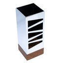 Ver imagem 1 de Escultura em Madeira e Aluminio Cromado com Arte Moderna