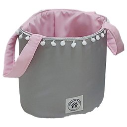 Cesto Organizador Pet Baby Grey Gg Cesto de Brinquedos Saco com Alça Oxford Mala Oxford Cachorro - 1
