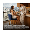 Ver imagem 5 de Kit 2 Banqueta Alta Decorativa com Encosto de Balcão Cozinha:Azul