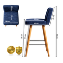 Ver imagem 4 de Kit 2 Banqueta Alta Decorativa com Encosto de Balcão Cozinha:Azul