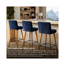 Ver imagem 7 de Kit 2 Banqueta Alta Decorativa com Encosto de Balcão Cozinha:Azul