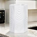 Ver imagem 2 de Vaso Decorativo Ceramica Branco 20x12cm