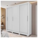 Ver imagem 5 de Guarda Roupa Casal 3 Portas 4 Gavetas com 8 Pés Branco Glass