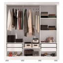 Ver imagem 4 de Guarda Roupa Casal 3 Portas 4 Gavetas com 8 Pés Branco Glass