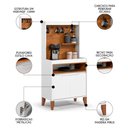 Ver imagem 5 de Armário Multiuso Cantinho do Café Flow 2 Portas 71cm Ej Móveis