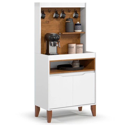 Armário Multiuso Cantinho do Café Flow 2 Portas 71cm Ej Móveis