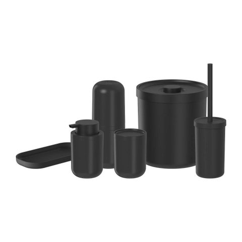 Kit Banheiro Completo ou 6 Peças Linha Bold - Preto