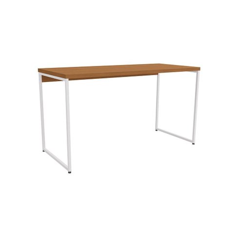 Mesa Escritório Secretaria Desk 136 Canela/branco