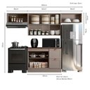 Ver imagem 3 de Cozinha Modulada 4 Peças 7 Portas 2 Gavetas com Balcão e Tampo Unna