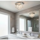 Ver imagem 3 de Lustre para Sala Quarto de Cristal Legítimo K9 Redondo Base Inox 25 Cm de Diâmetro