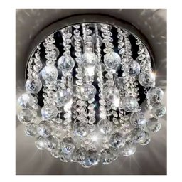 Lustre para Sala Quarto de Cristal Legítimo K9 Redondo - 2