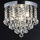 Ver imagem 1 de Lustre para Sala Quarto de Cristal Legítimo K9 Redondo Base Inox 25 Cm de Diâmetro