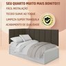 Cabeceira Cama Box 90x1.90x55 - Riscadinha Infantil - Suede Marrom - 3