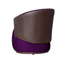 Ver imagem 4 de Poltrona Organica Beatriz Veludo Roxo C/ Composê Corano Marrom - Lm Decor