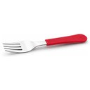 Ver imagem 2 de Kit 6 Garfos de Sobremesa Tramontina Leme Inox Cabo Vermelho
