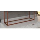 Ver imagem 4 de Aparador Buffet Cinza Fosco Estilo Industrial Eros 1,10mts 2 Gavetas com Base de Ferro Cobre Luxo