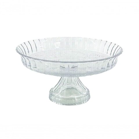 Prato para Bolo Vidro C/ Pe 30cm