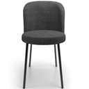 Ver imagem 3 de Kit 3 Cadeiras Sala de Jantar Estofada Gavi L02 Linho Cinza Escuro - Lyam Decor