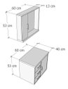 Ver imagem 3 de Conjunto para Banheiro Andria 60cm c/Espelheira sem Cuba:Cimentico