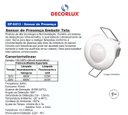 Ver imagem 2 de Sensor de Presença de Teto Embutir 6m Spo413 100/240v