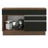 Balcão de Pia Armário de Cozinha 120 cm 1 Porta e 2 Gavetas (Com Tampo) Rustic/Preto Glamy Madesa - 9