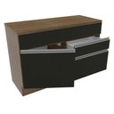 Ver imagem 3 de Balcão de Pia Armário de Cozinha 120 cm 1 Porta e 2 Gavetas (Com Tampo) Rustic/Preto Glamy Madesa