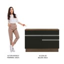 Ver imagem 4 de Balcão de Pia Armário de Cozinha 120 cm 1 Porta e 2 Gavetas (Com Tampo) Rustic/Preto Glamy Madesa