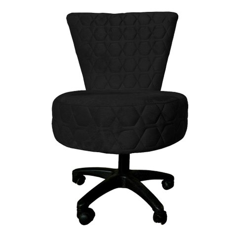 Poltrona Decorativa Royal Metalasse Base Giratória Slk Decor Preto