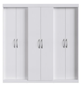 Ver imagem 1 de ROUPEIRO HERVAL PH 1675 - COR BRANCO TOUCH - COM ESPELHO