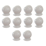 Kit com 10 Puxadores para Gaveta Cômoda Armário Guarda Roupa Formato de Bolinha Plástico Cor:branco - 1
