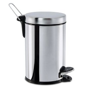 Lixeira com Pedal 3 Litros em Aço Inox