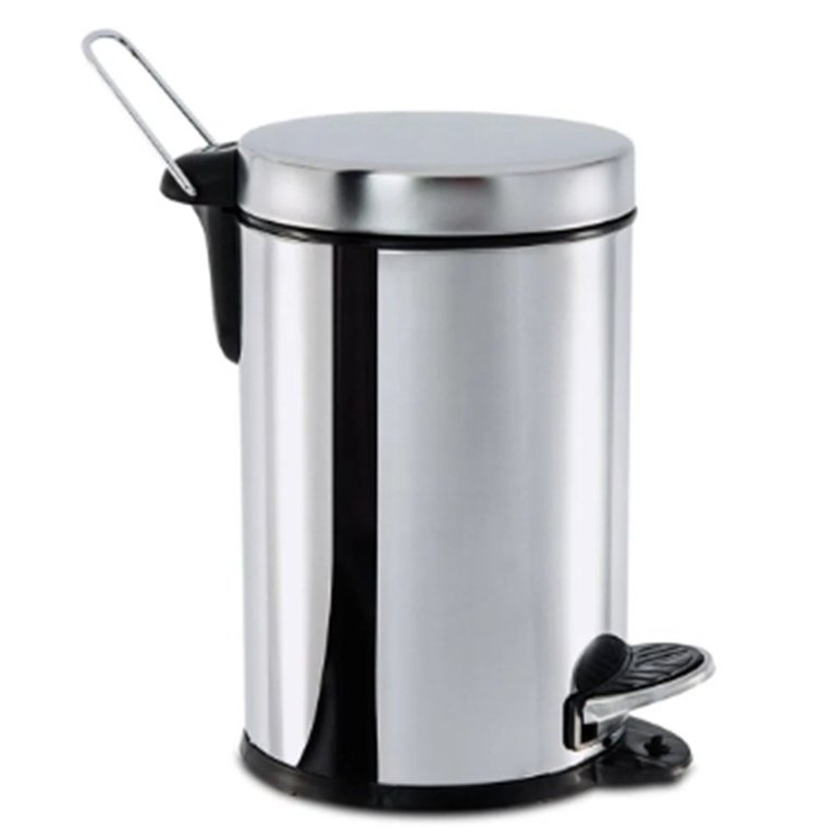 Lixeira com Pedal 3 Litros em Aço Inox