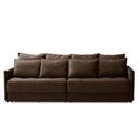 Ver imagem 5 de Sofá Cama Retrátil e Reclinável 2,50m com Molas Carol Veludo Marrom Adonai Estofados