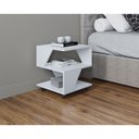 Ver imagem 3 de Kit com 2 Mesa de Cabeceira Spin para Quarto Casal Poquema