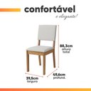 Ver imagem 4 de Conjunto Sala de Jantar Mesa 1,60m Maira 6 Cadeiras Linda Viero