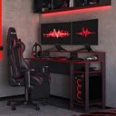 Ver imagem 3 de Mesa Gamer para Computador 136cm Multimóveis CR25357 Grafite/Vermelho