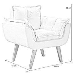 Poltrona Opala Pé Palito Rosa Tecido 209 - 2