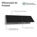 Ver imagem 3 de Armário Aéreo 100 Cm 1 Porta Basculante Branco/preto Agata Madesa