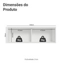 Ver imagem 2 de Armário Aéreo 100 Cm 1 Porta Basculante Branco/preto Agata Madesa