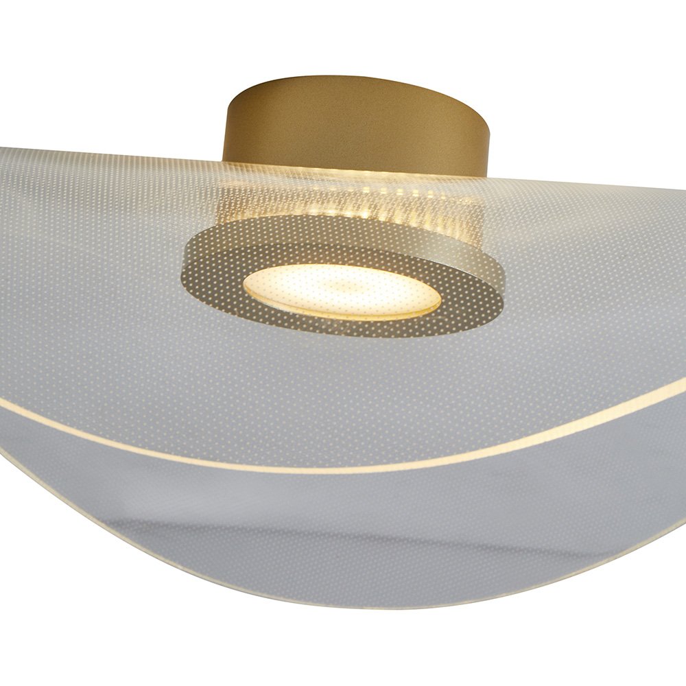 Plafon Nordecor Adini 2495 Led Bivolt Dourado Fosco Dourado Fosco 2495 - 2