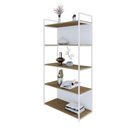 Ver imagem 3 de Estante 05 Prateleiras c/Fundo Yon 80cm Est.Branca
