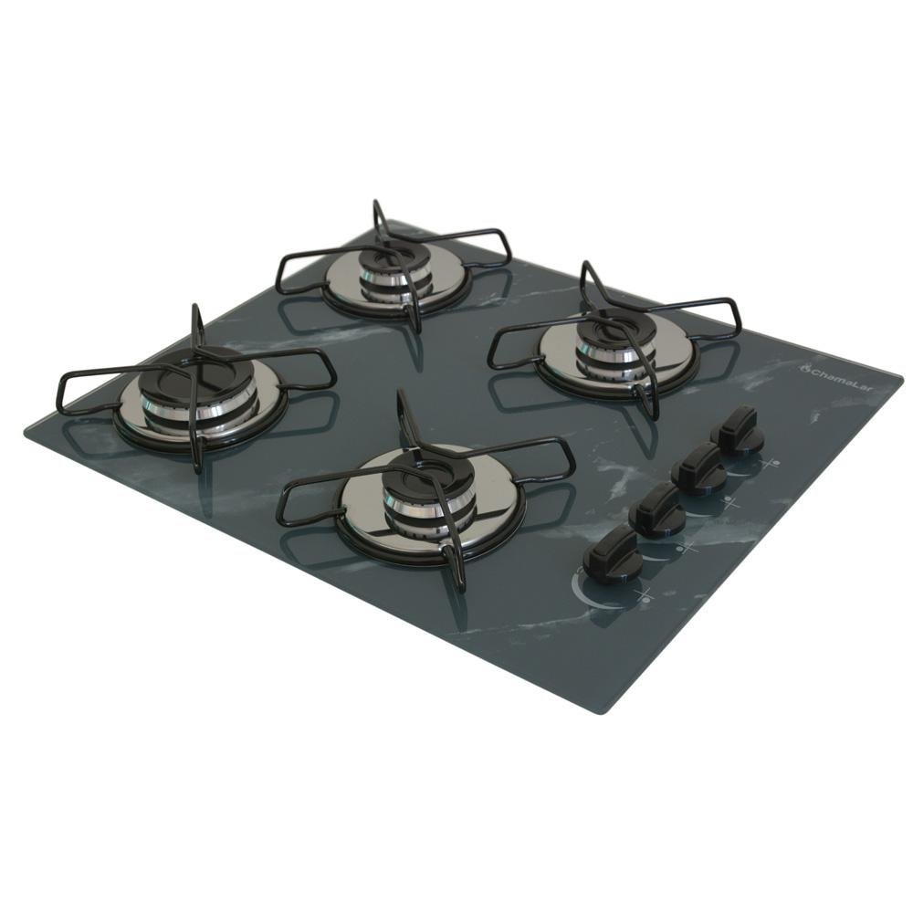 Cooktop 4bocas Ultra Chama 127/220v Marmo Cinza - 2