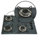Ver imagem 4 de Cooktop 4bocas Ultra Chama 127/220v Marmo Cinza