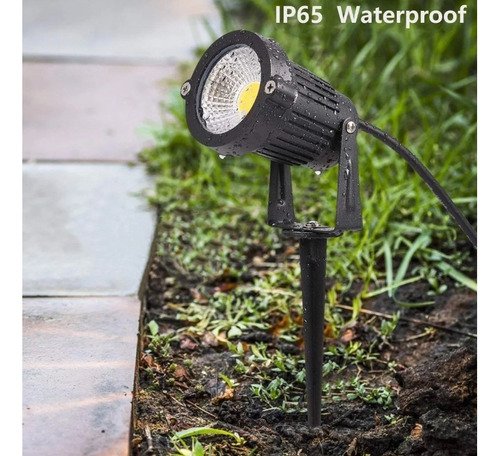 Luminária Espeto Jardim com Lâmpada Cob Led 5/7w Luz Verde:7w - 7