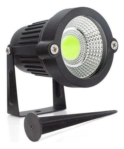 Luminária Espeto Jardim com Lâmpada Cob Led 5/7w Luz Verde:7w