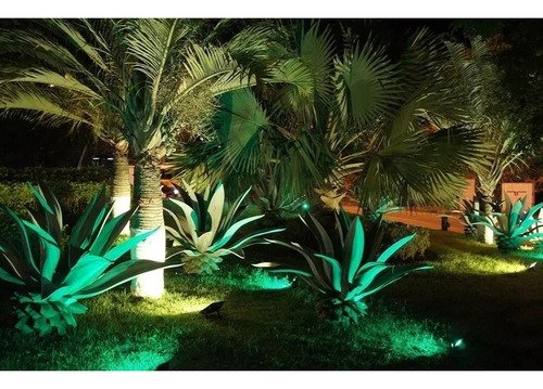 Luminária Espeto Jardim com Lâmpada Cob Led 5/7w Luz Verde:7w - 5