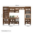 Ver imagem 2 de Cozinha Modulada Completa 14 Portas 02 Gavetas Firenze Amêndola Nude Prime Tx Demóbile