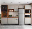 Ver imagem 1 de Cozinha Modulada Completa 14 Portas 02 Gavetas Firenze Amêndola Nude Prime Tx Demóbile
