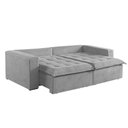 Ver imagem 3 de Sofá Cama 2 Lugares Retrátil Reclinável M-184 Veludo Martins Cinza